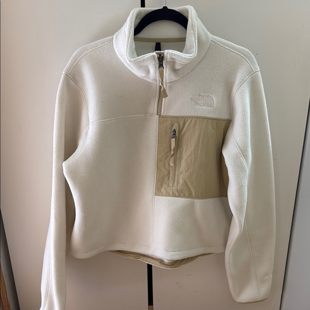 The North Face Cream and Tan Fleece